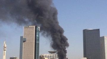 حريق بمقر قيادة الجيش الصهيوني في تل أبيب