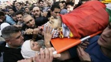 الخليل تودع شهيدها البطل "زكريا ابو عرام"