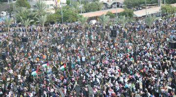 خلال مهرجان "أوفياء لفلسطين".. عشرات الآلاف من أنصار "الجهاد" يجددون العهد والوفاء للمقاومة والشهداء