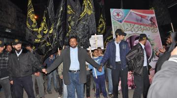 بالصور.. الجهاد ينظم تظاهرة جماهيرية دعماً للأسيرة شلبي ونصرة للأقصى برفح