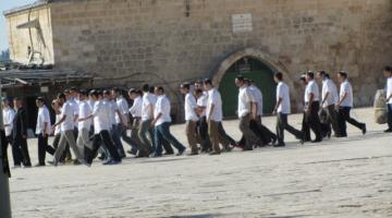 130 مستوطناً يقتحمون المسجد الاقصى بحماية عسكرية