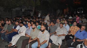 الإعلام الحربي يُنظم عرضاً مرئياً للشقاقي بمخيم البريج..صور