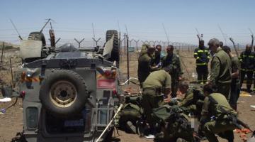 إصابة 3 جنود بانقلاب شاحنة عسكرية شمال الضفة