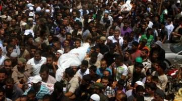 جماهير شمال غزة تشيع جثماني الشهيدين الترابين وأبو جلالة