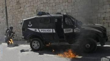 إصابة جندي بزجاجة ملتوف بمخيم العروب بالخليل