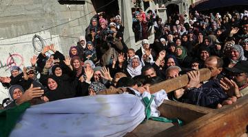 تشييع جثمان الشهيد "مصطفى أبو جراد" شمال القطاع