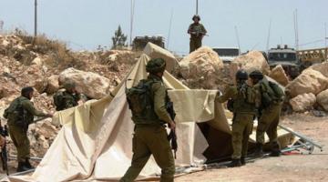 تدريبات عسكرية صهيونية على أراض قرب رام الله