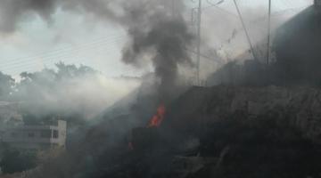 احتراق برج عسكري صهيوني بالخليل