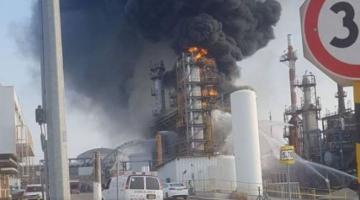 اندلاع حريق كبير في مصفاة نفط في اسدود