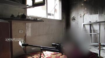 سرايا القدس تقنص قناص صهيوني متمركز بأحد المباني شرق مخيم جباليا