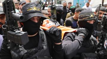 تشييع جثمان الشهيد أمجد الفايد في مخيم جنين