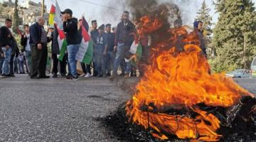 مسيرة غاضبة بجنين احتجاجاً على استشهاد الأسير أبو دياك