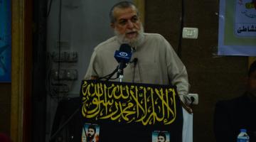 صور.. عزام خلال تأبين الخواجة: مسيرة الدم لا تنتهي باستشهاد العظماء