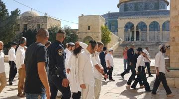 مستوطنون صهاينة يقتحمون المسجد الأقصى المبارك