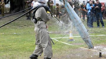 تمرين يحاكي سقوط صواريخ على "غوش دان" صباح اليوم