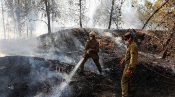 اندلاع 20 حريقاً بمغتصبات "غلاف غزة" بفعل البالونات الحارقة