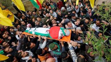 غزة ونابلس تشيعان الشهيدين قينو وأبو مساعد