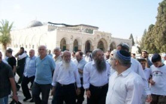 مجموعة من رجال الدين اليهود يقودون نقاشاً حول اقتسام الحرم الشريف بالقدس المحتلة