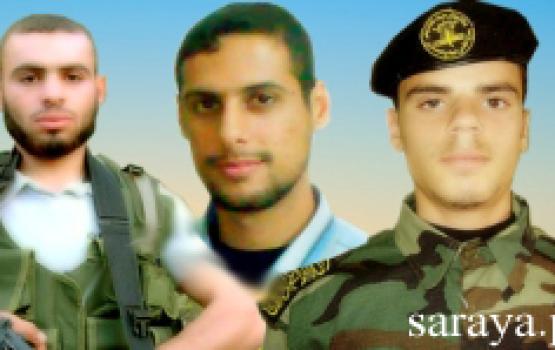 شهداء سرايا القدس " الدحدوح – البنا – مرشود" .. أحدهما يدفن فوق جسد عمه والآخر يلتحق بتوأمه