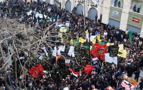 مسيرة جماهيرية للجهاد بالنصيرات نصرةً للشيخ عدنان