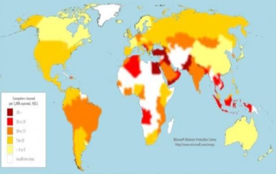 البرمجيات الخبيثة تستوطن بكثرة في حواسيب الشرق الأوسط
