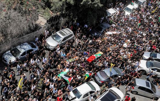 جماهير غفيرة تشيع شهداء عدوان جنين