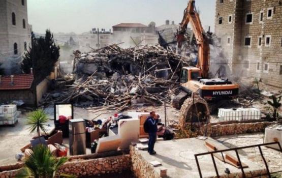 الكيان يهدم 168 منزلاً فلسطينياً في النصف الأول من 2016