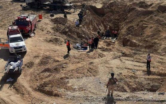  لليوم الرابع.. تواصل عملية البحث عن مفقودين في نفق السرايا شرق خانيونس 