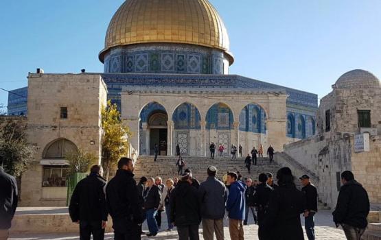 أكثر من 20 مستوطناً يقتحمون الأقصى المبارك