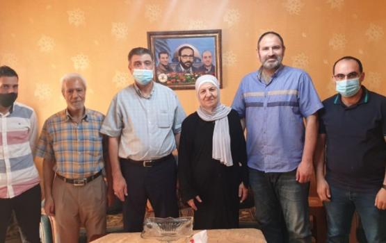 الجهاد الاسلامي تزور عائلة الشهيدين المجذوب بلبنان