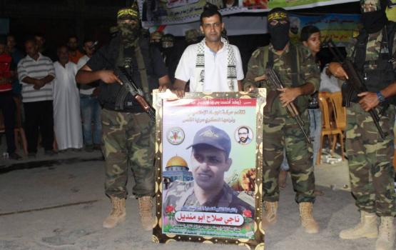 صور.. الجهاد والسرايا يزوران خيمة الأسير المحرر أبو منديل بالمغازي